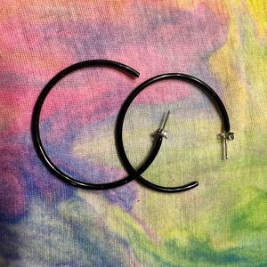 Black Hoop Earrings